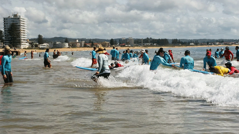 Disabled surfers in Australia
