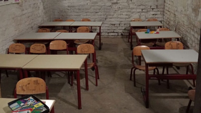 Classrooms in underground shelters - Ukraine