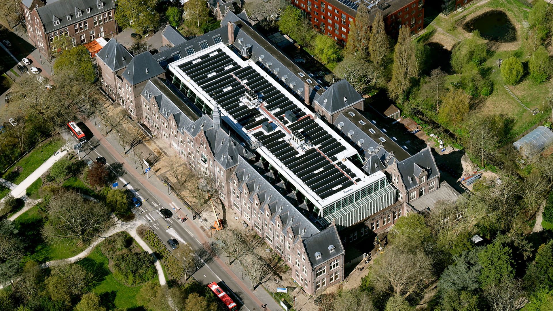 Solar panels on the roof