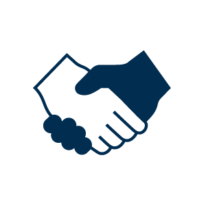 Handshake icon symbolizing social value equality