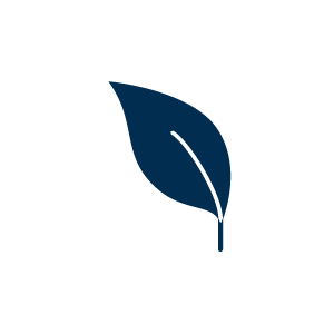 Leaf symbol representing biodiversity and nature