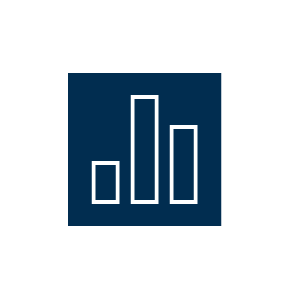 Bar chart icon for data visualization