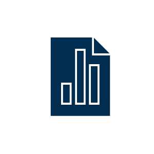 Icon representing data report or key figures