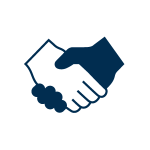 Handshake icon symbolizing social value equality