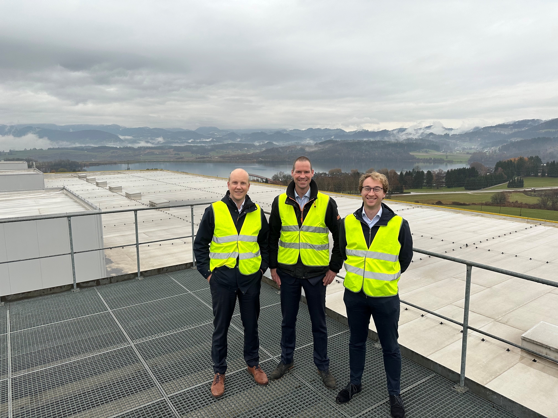 Three people standing