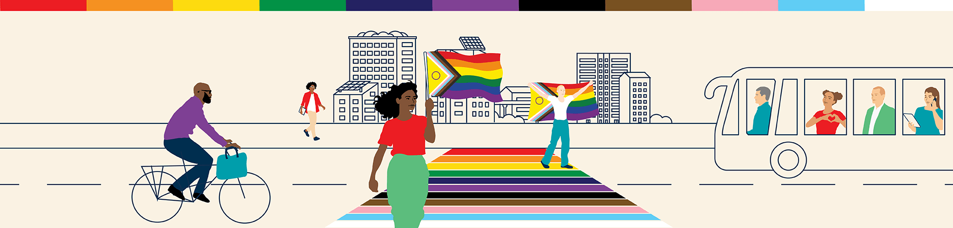 Visual illustrating Pride month