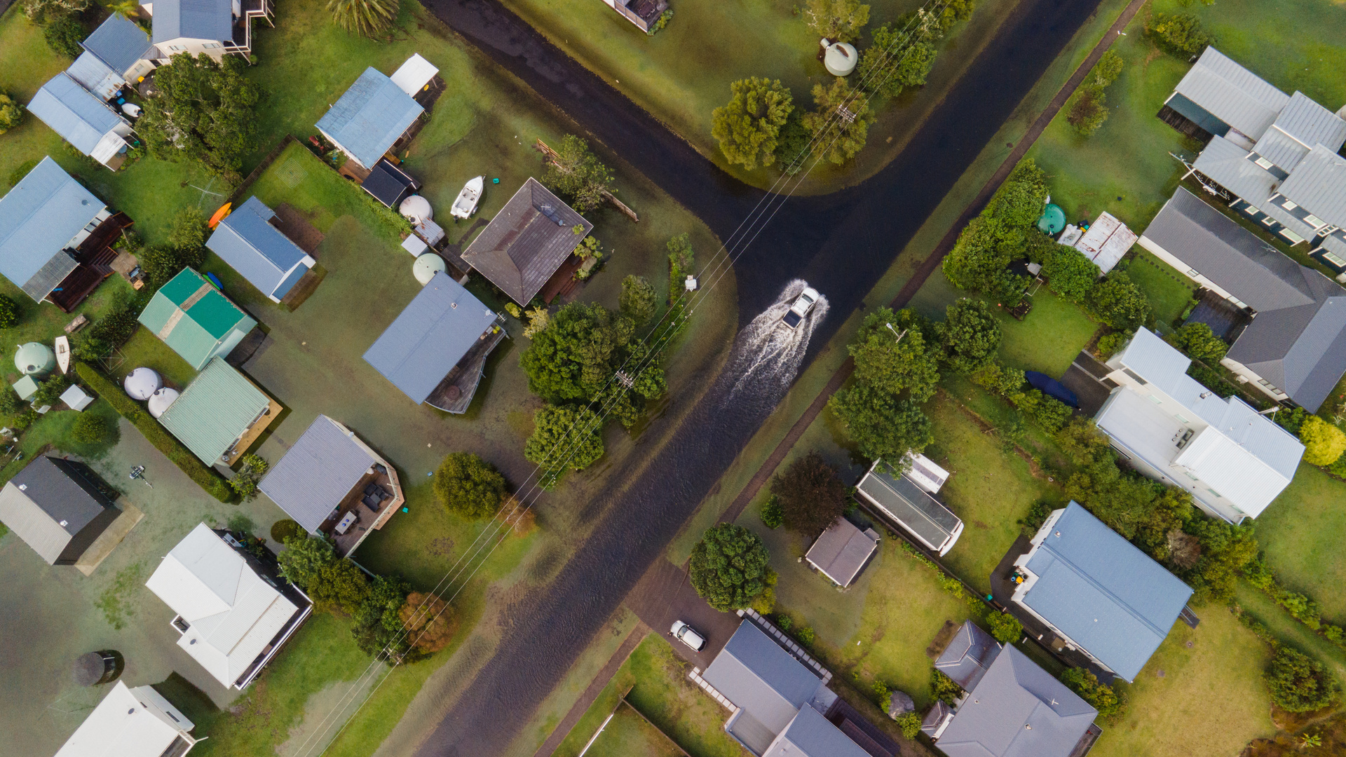 Flooding along the Coromandel Peninsula, New Zealand after Cyclone Gabrielle