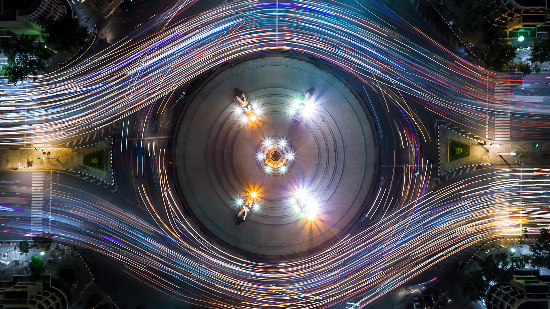 Roundabout bird's eye view 