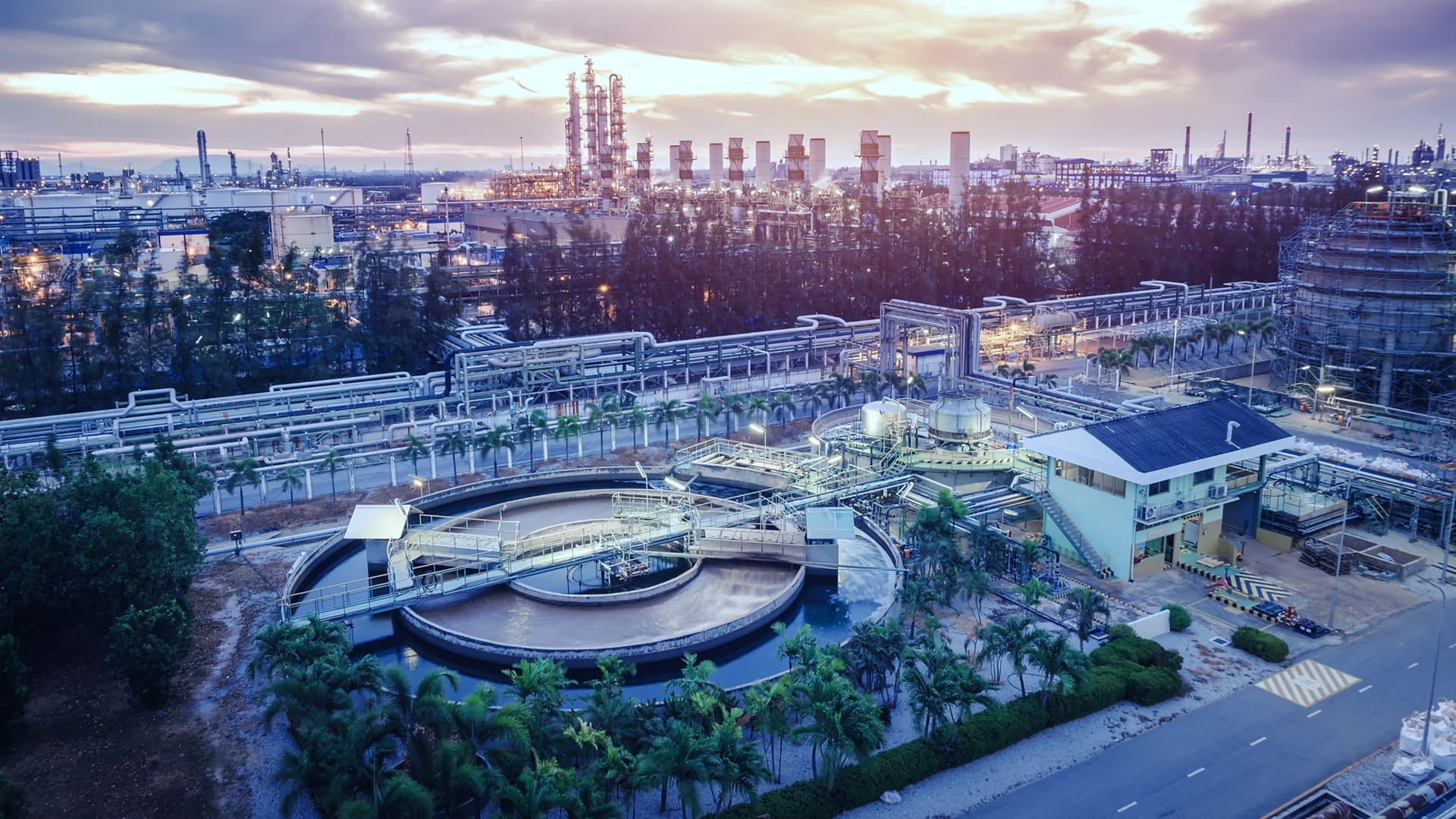 Industrial water treatment plant