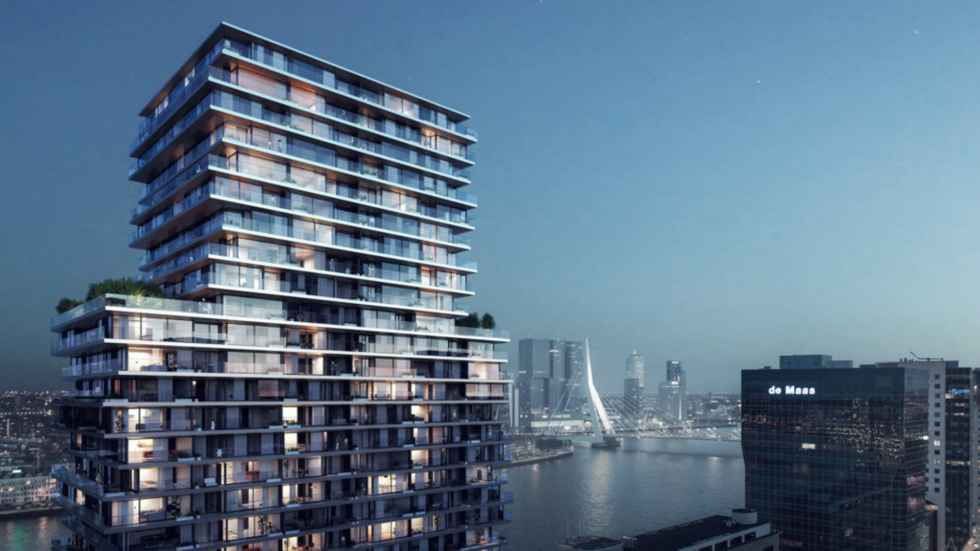 High rise terraced tower in Rotterdam