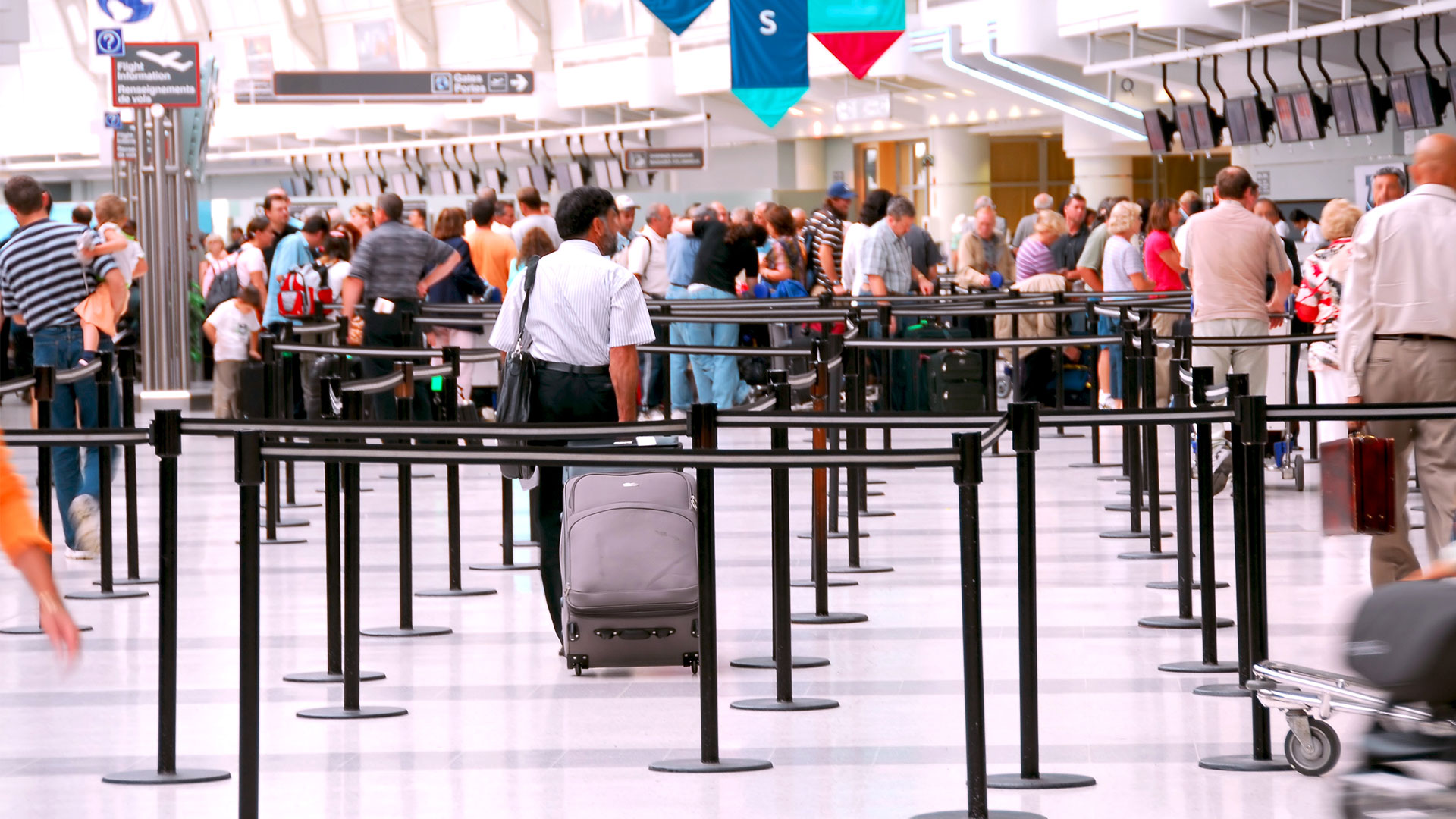 Airport departure area