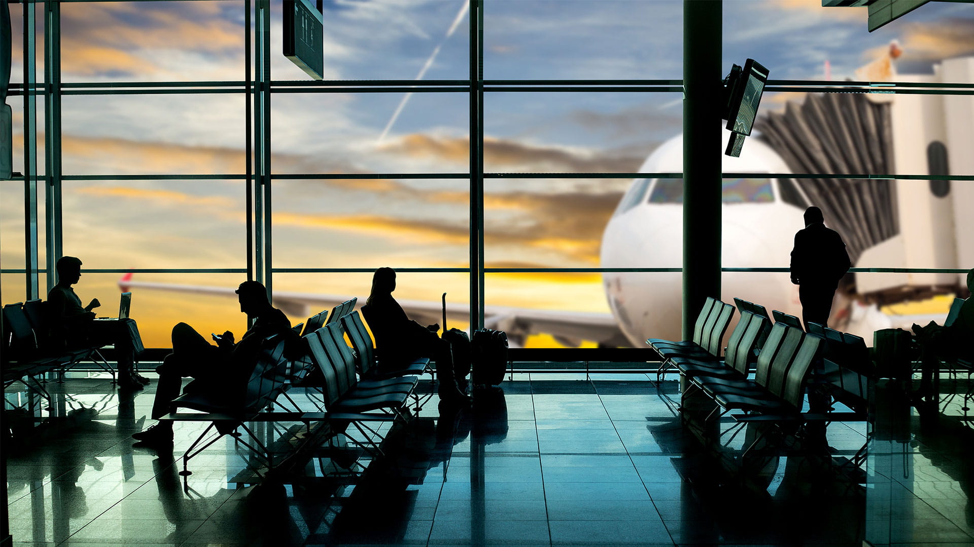 Lobby on airport