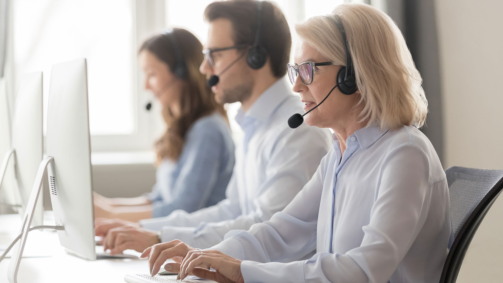 People in a contact centre