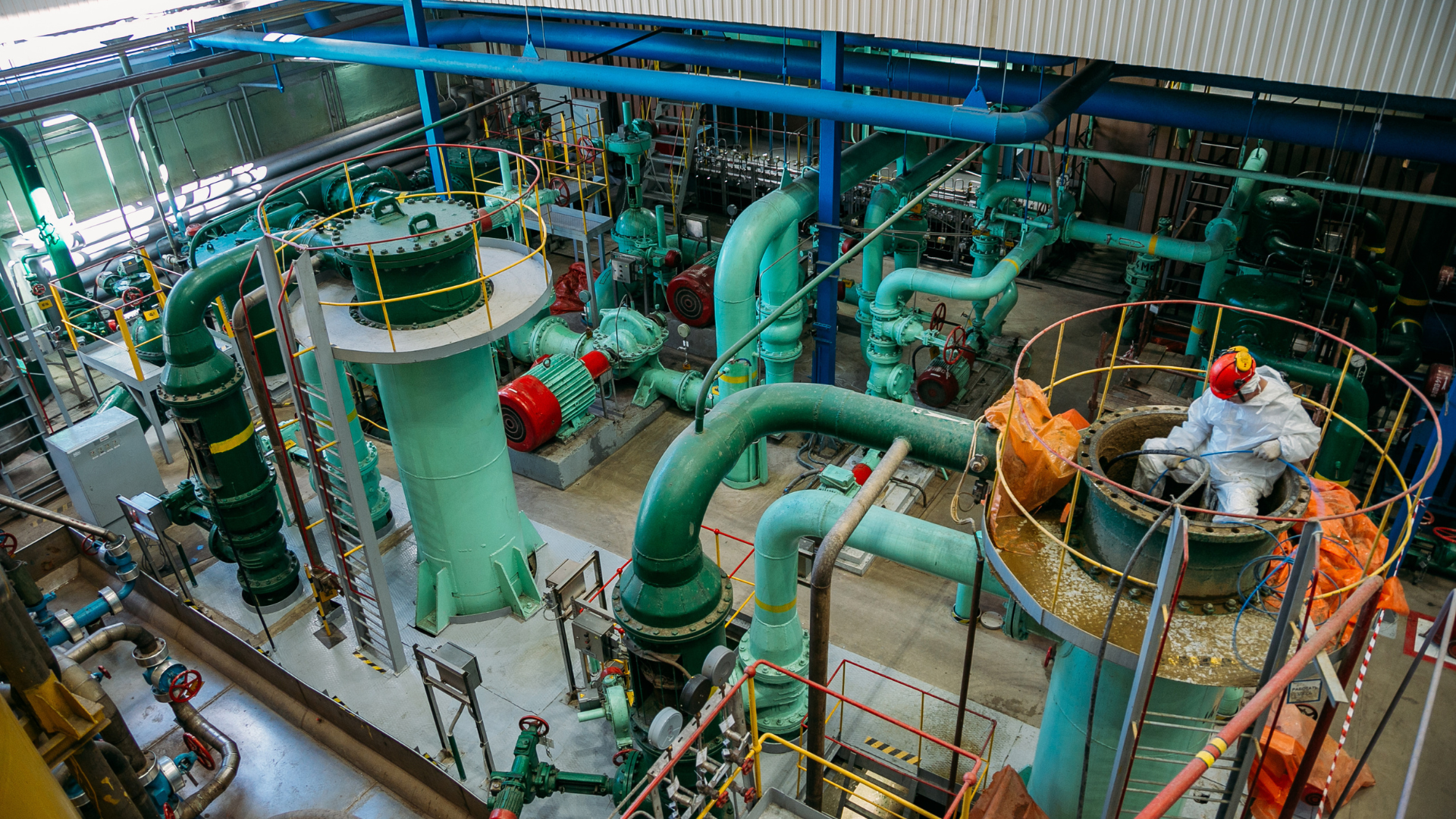 Inside a nuclear facility