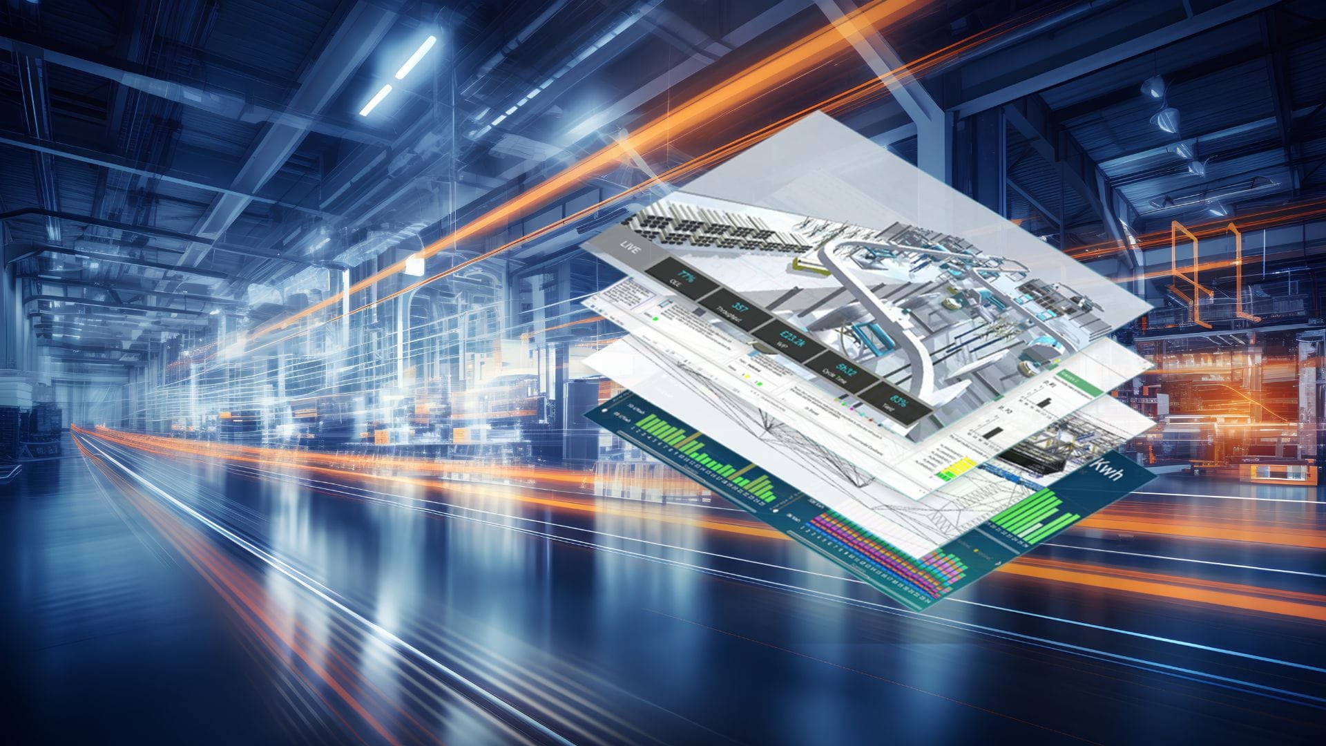 abstract view of a manufacturing facility