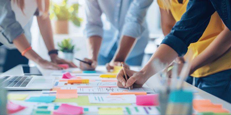 Strategic thinking discussing supply chain logistics for agro food hubs