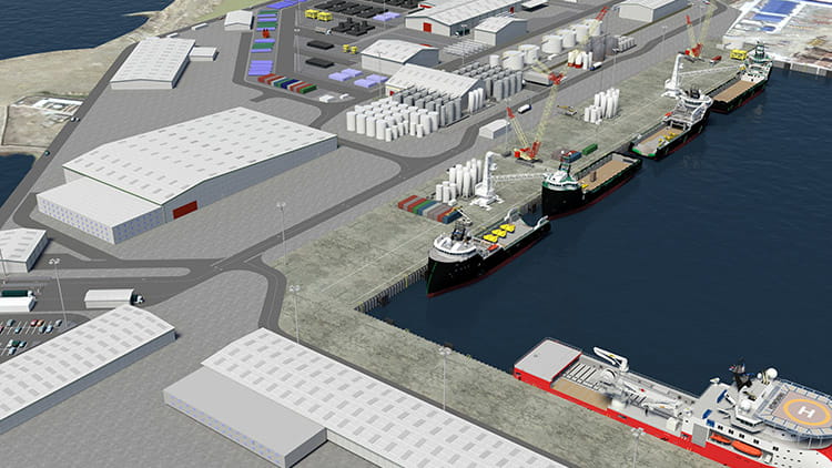 Offshore marine supply bases