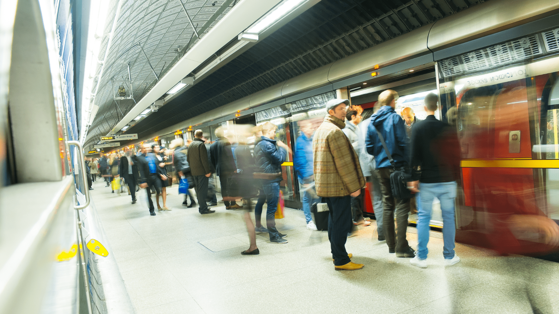 People are waiting for the metro