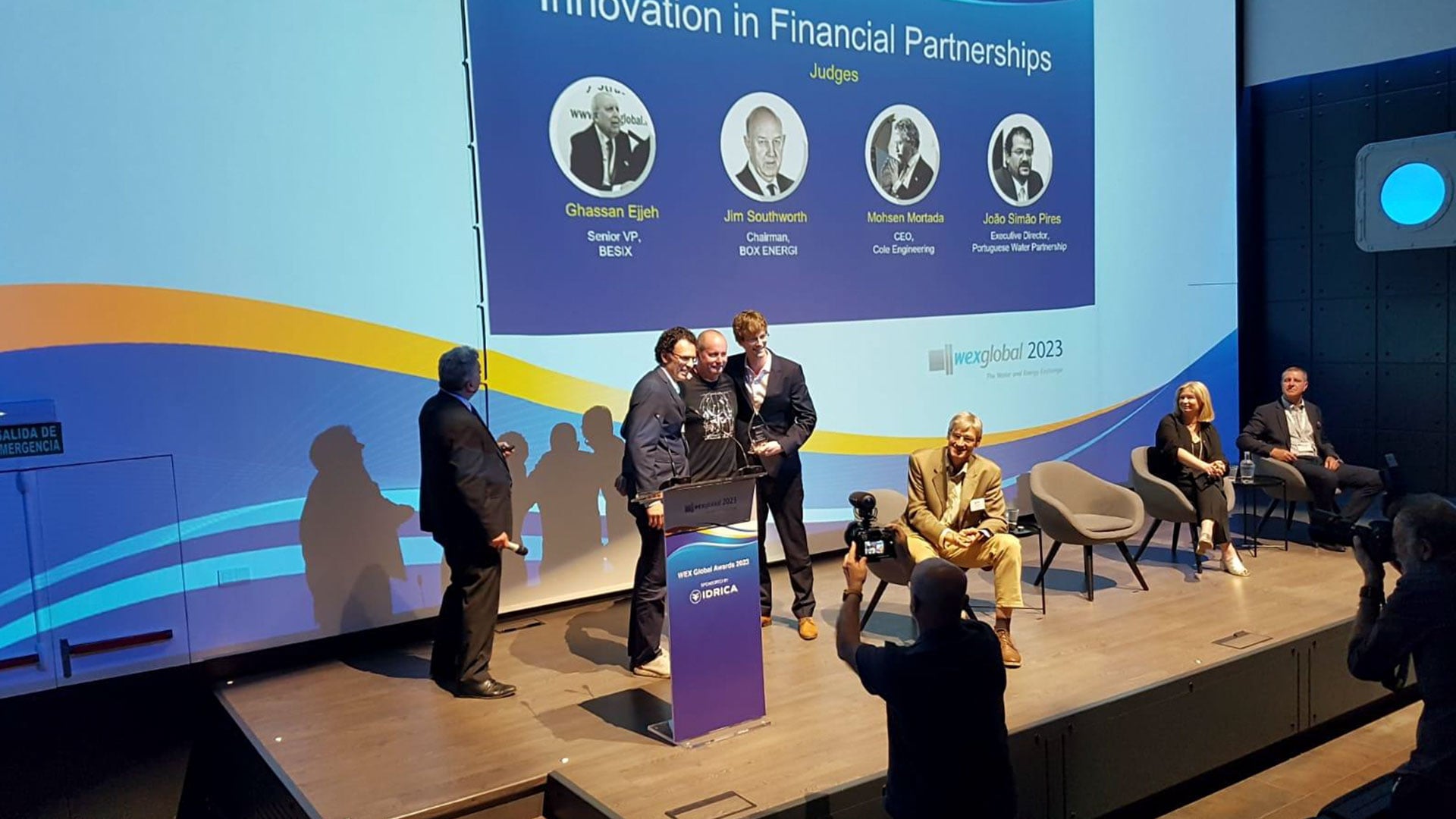 Dutch engineering company Haskoning in partnership with water authority's WBL win an Innovation award at the Water & Energy Exchange conference