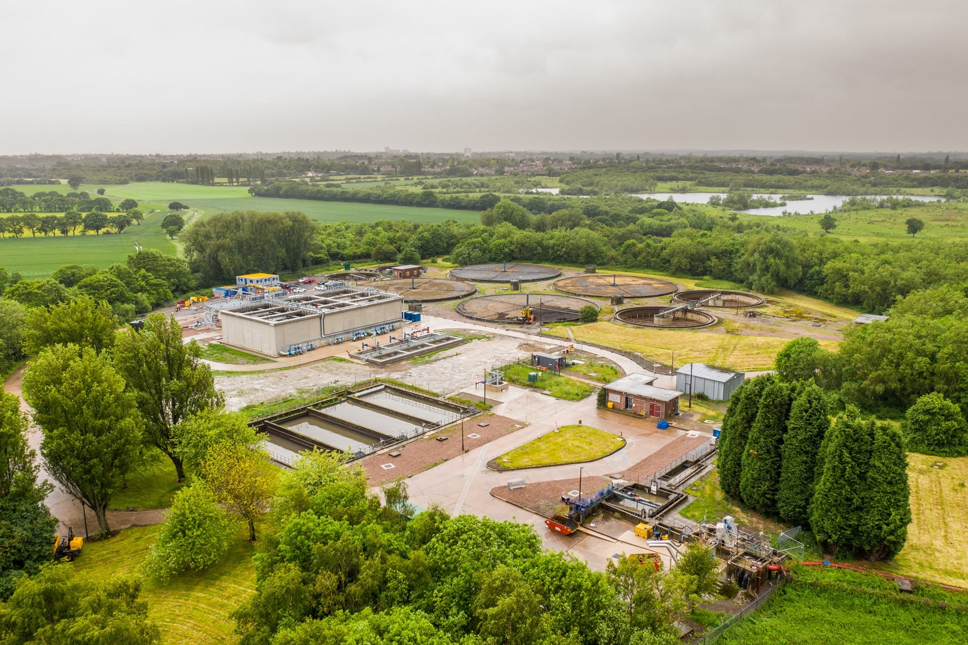A wastewater treatment plant in Walsall, UK