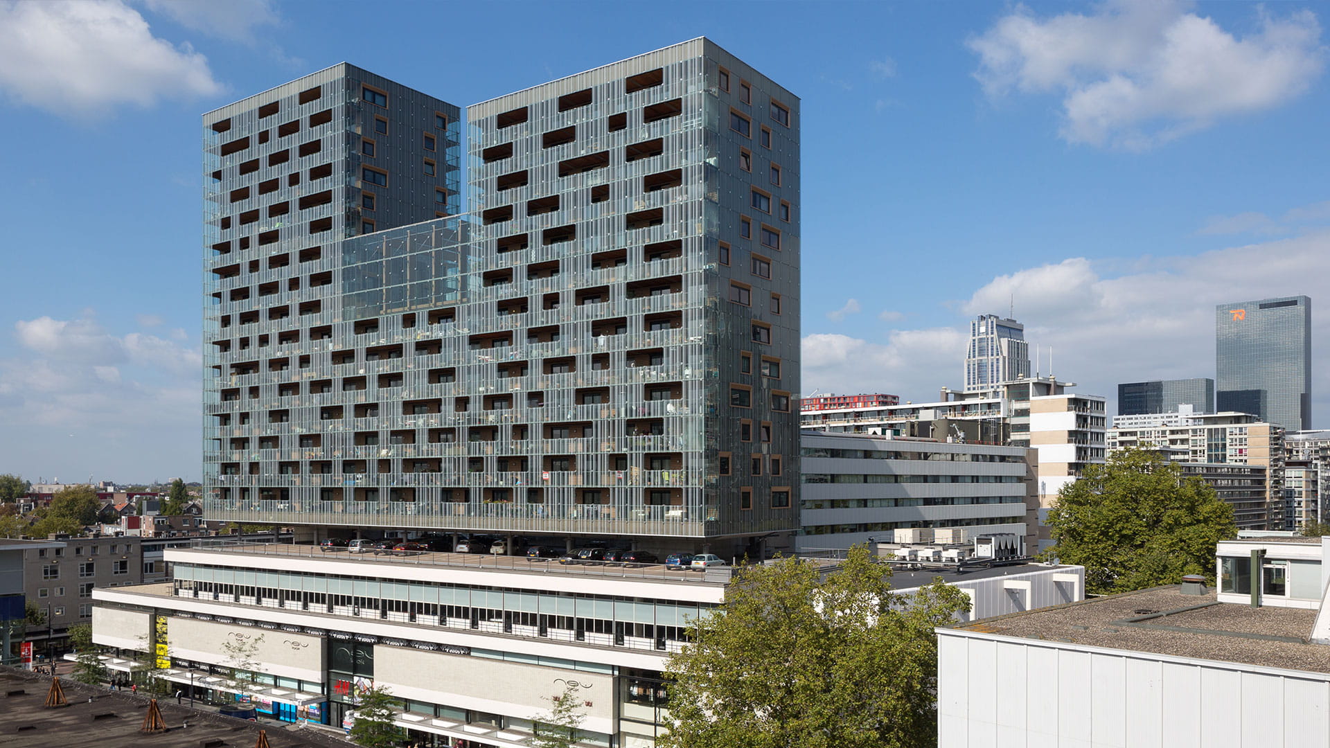 Extra storeys added to a building with the help of with vertical extension