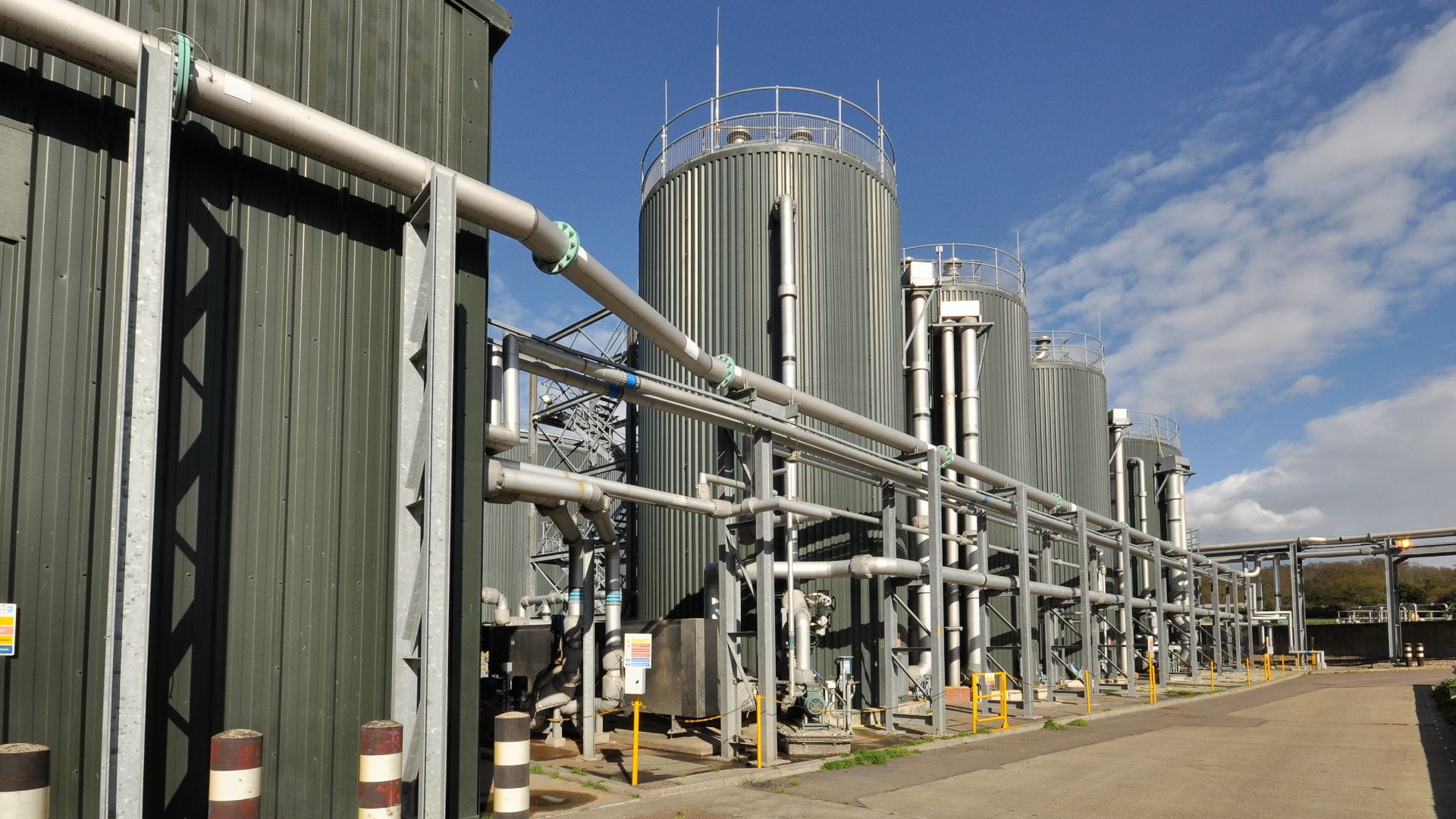 Wastewater biological hydrolysis tanks