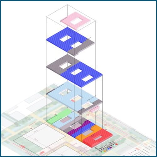 Volumetric studies based on requirements data, automated decision-making, waste management, factory design, industry 4.0