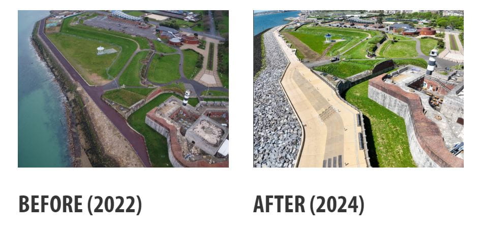 Southsea Castle Before and After