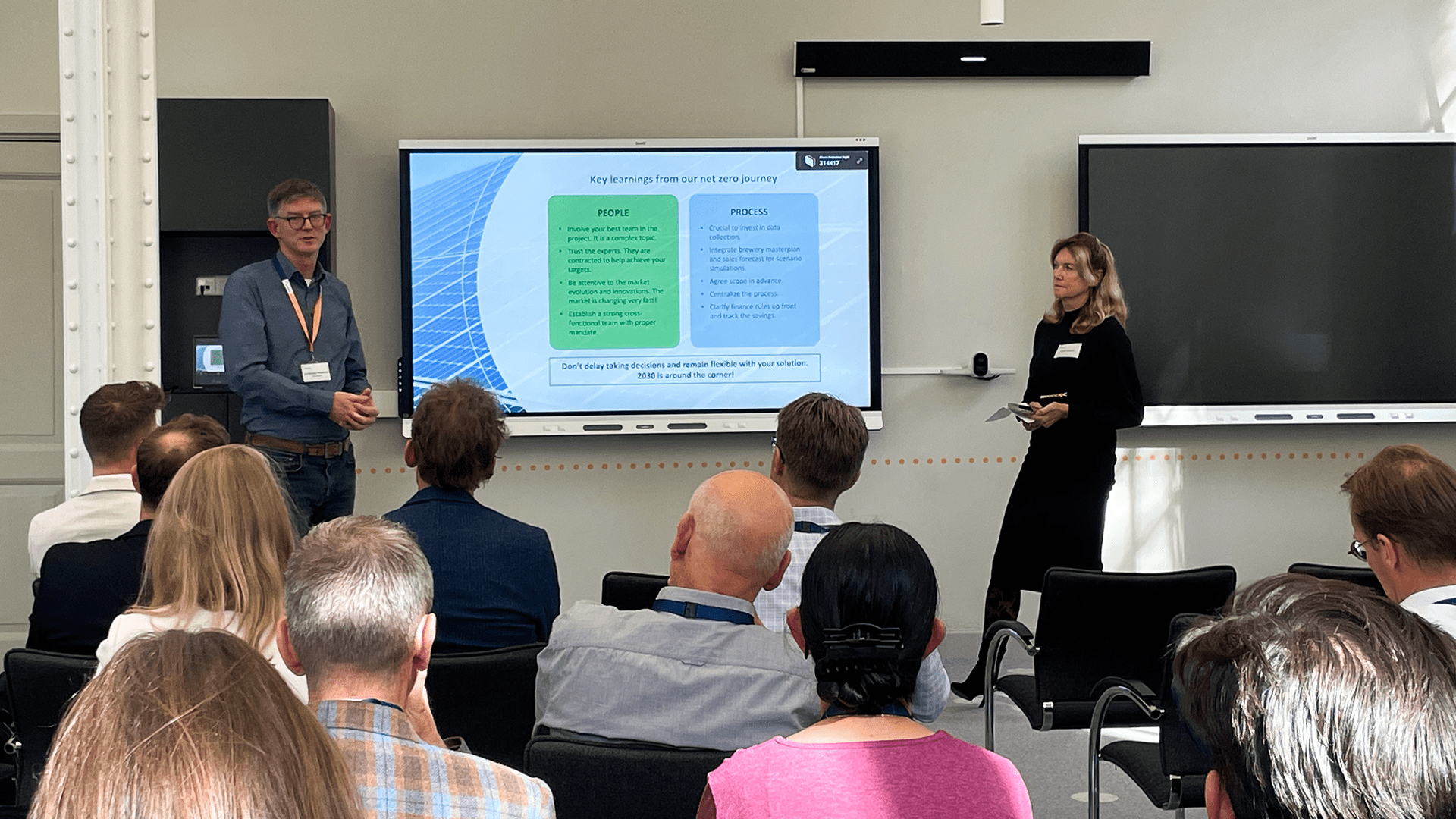 People are presenting 