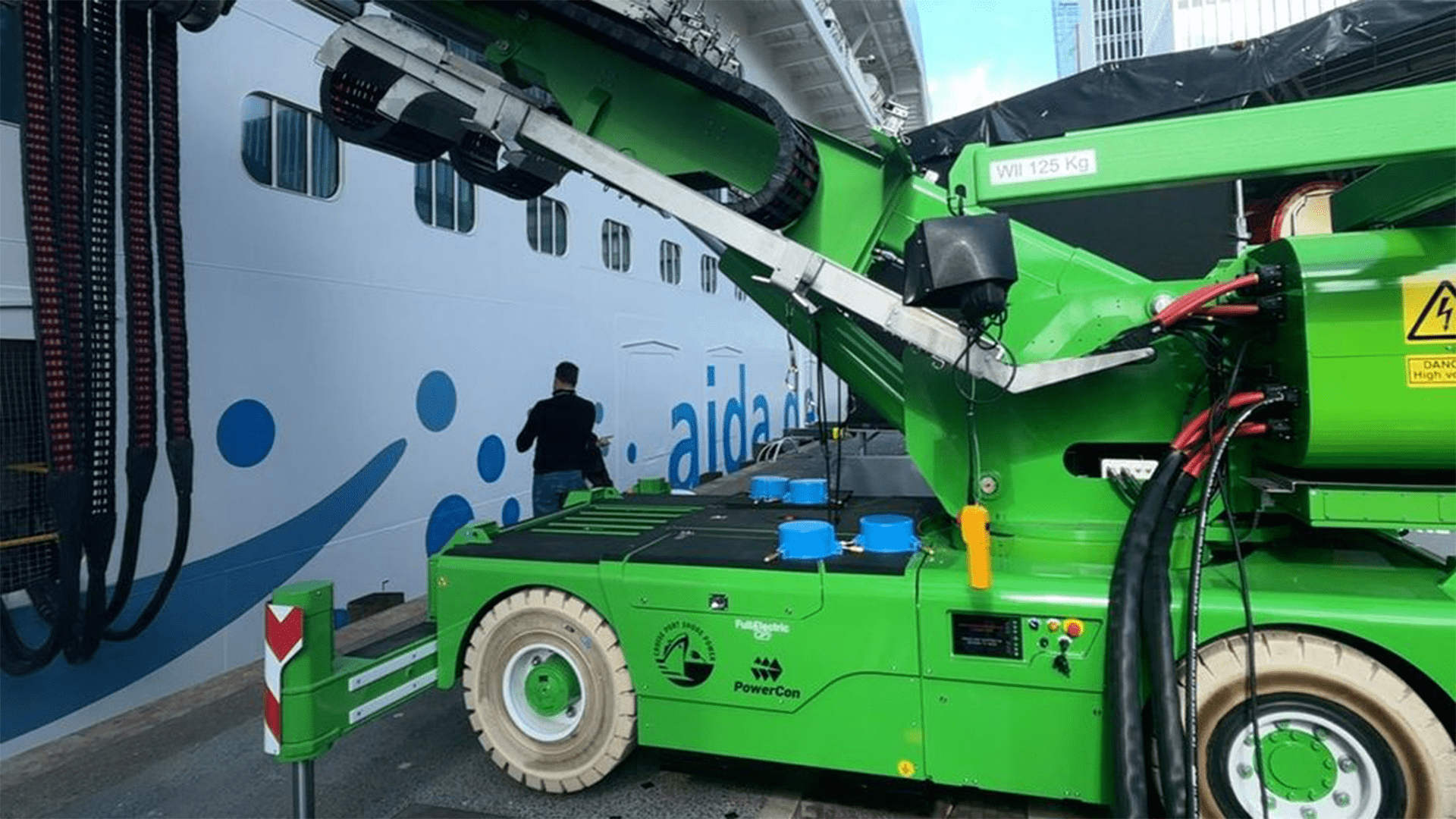 Shore power system installation cruise port Rotterdam