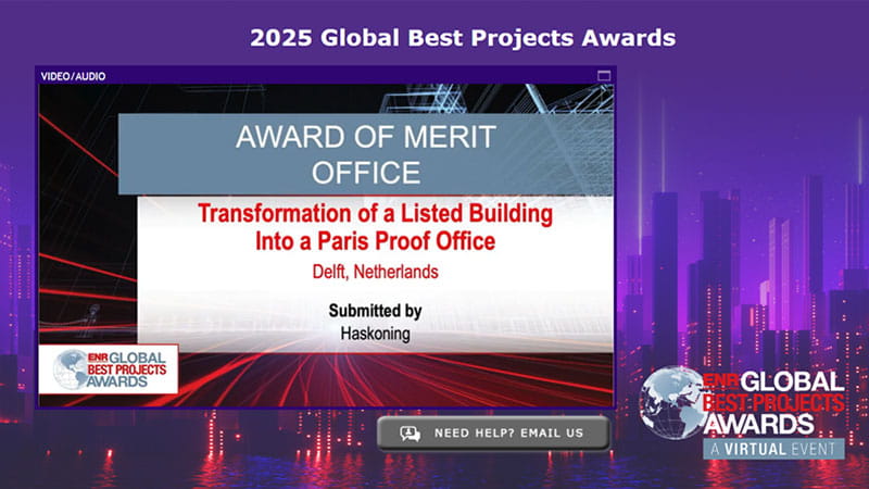 Slide of virtual event ENR Global Best Projects Awards