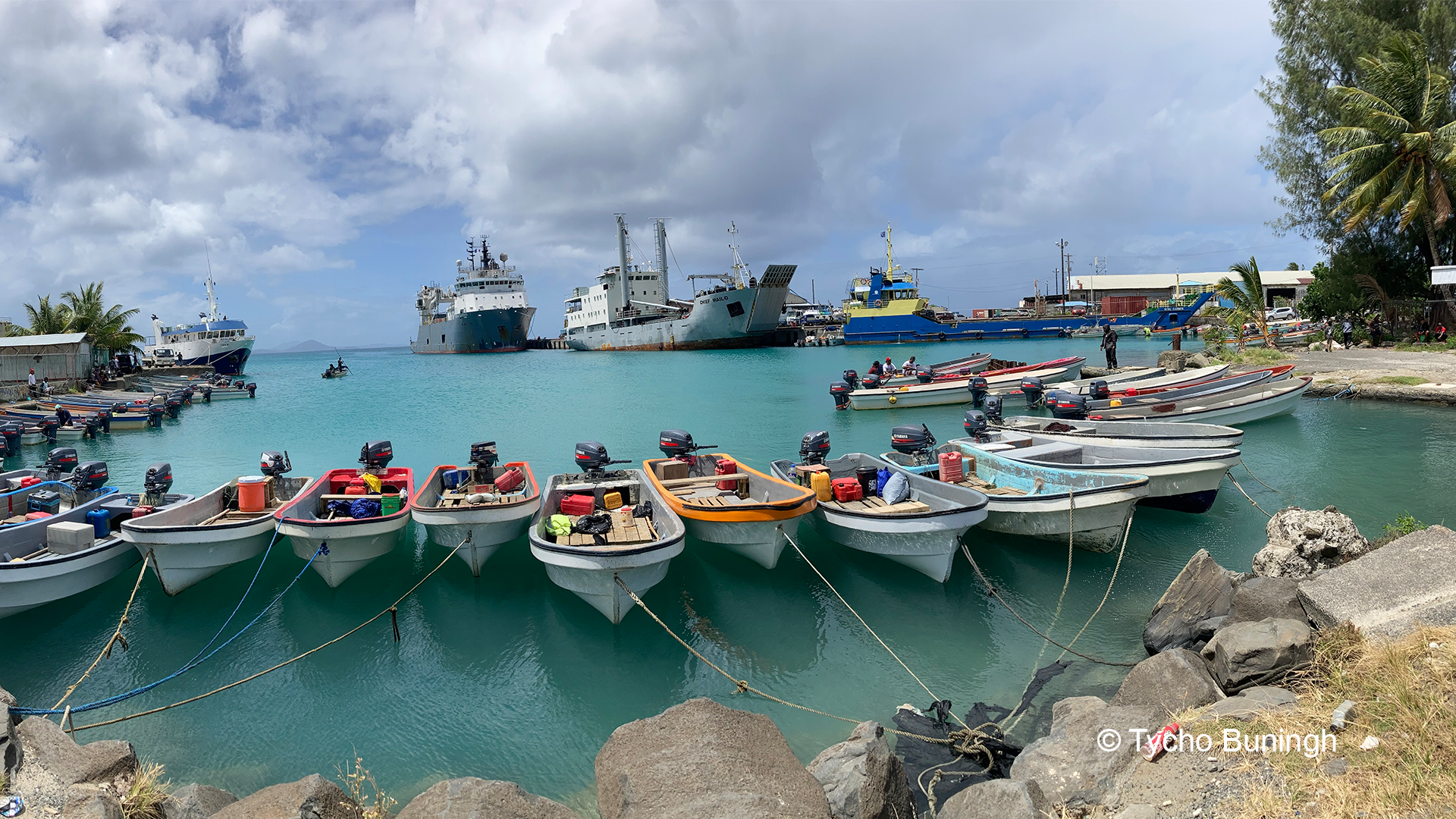 scene of a port in Micronesia