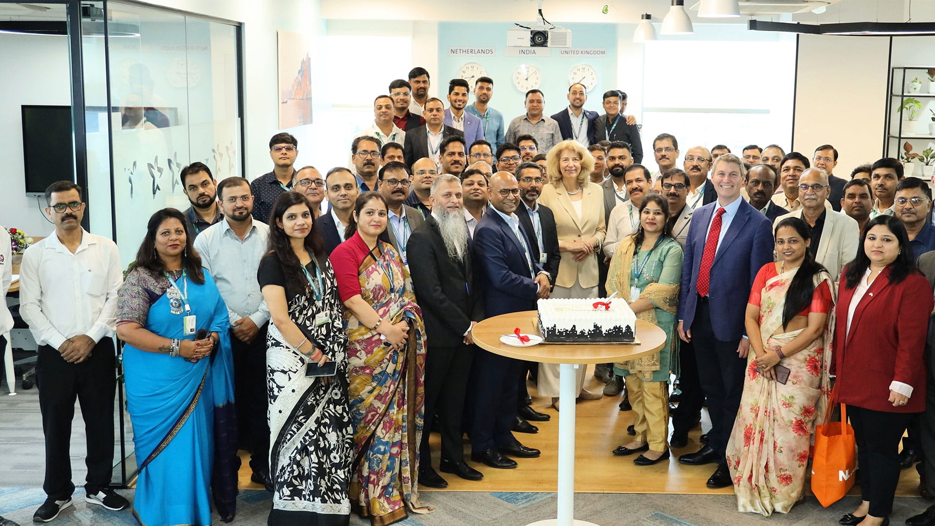 The Noida team at the opening of office Noida