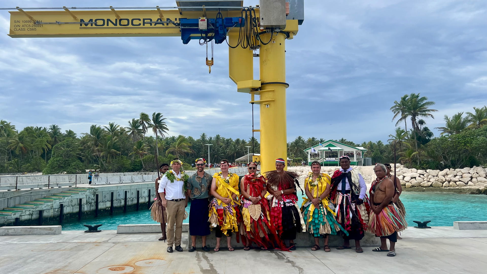 Partners celebrate the opening of Niutao harbour in Tuvalu