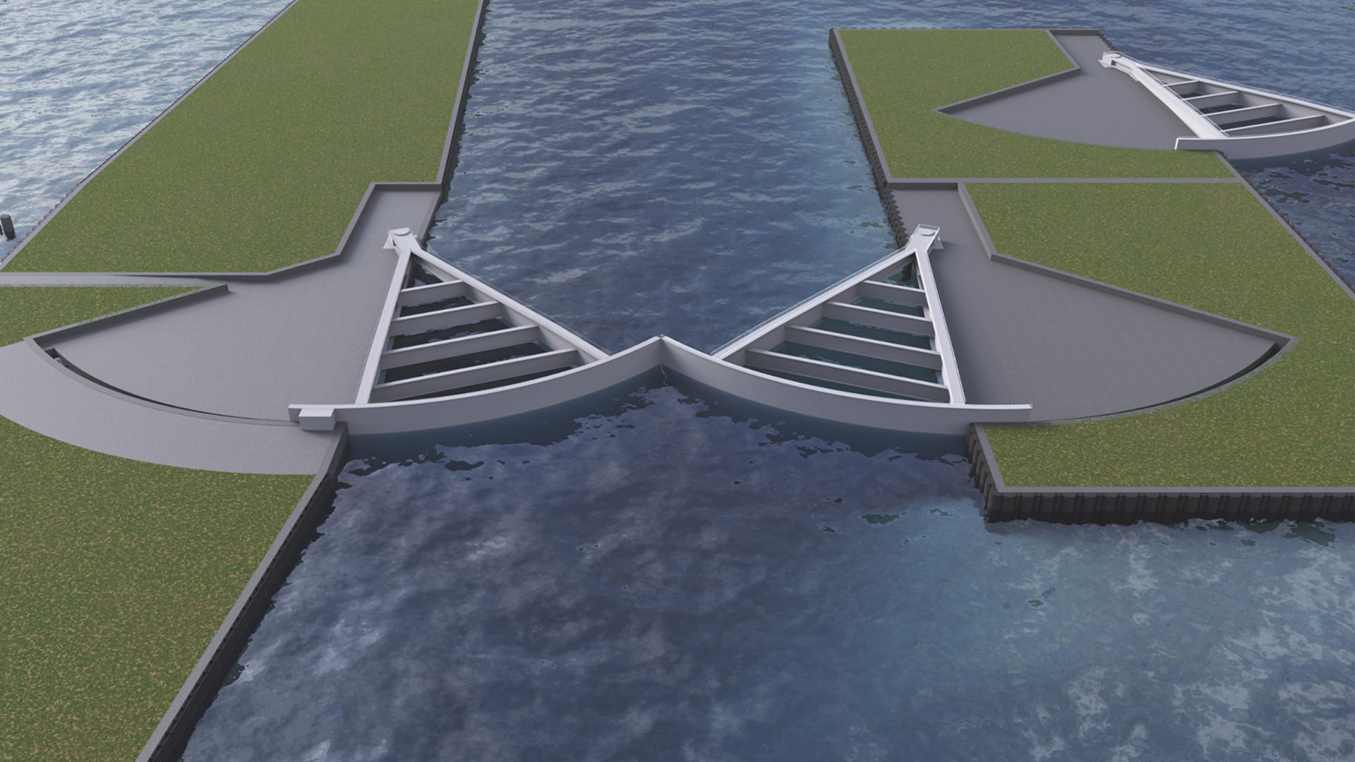 Sector gate closed. Artist rendering. Engineering design currently ongoing