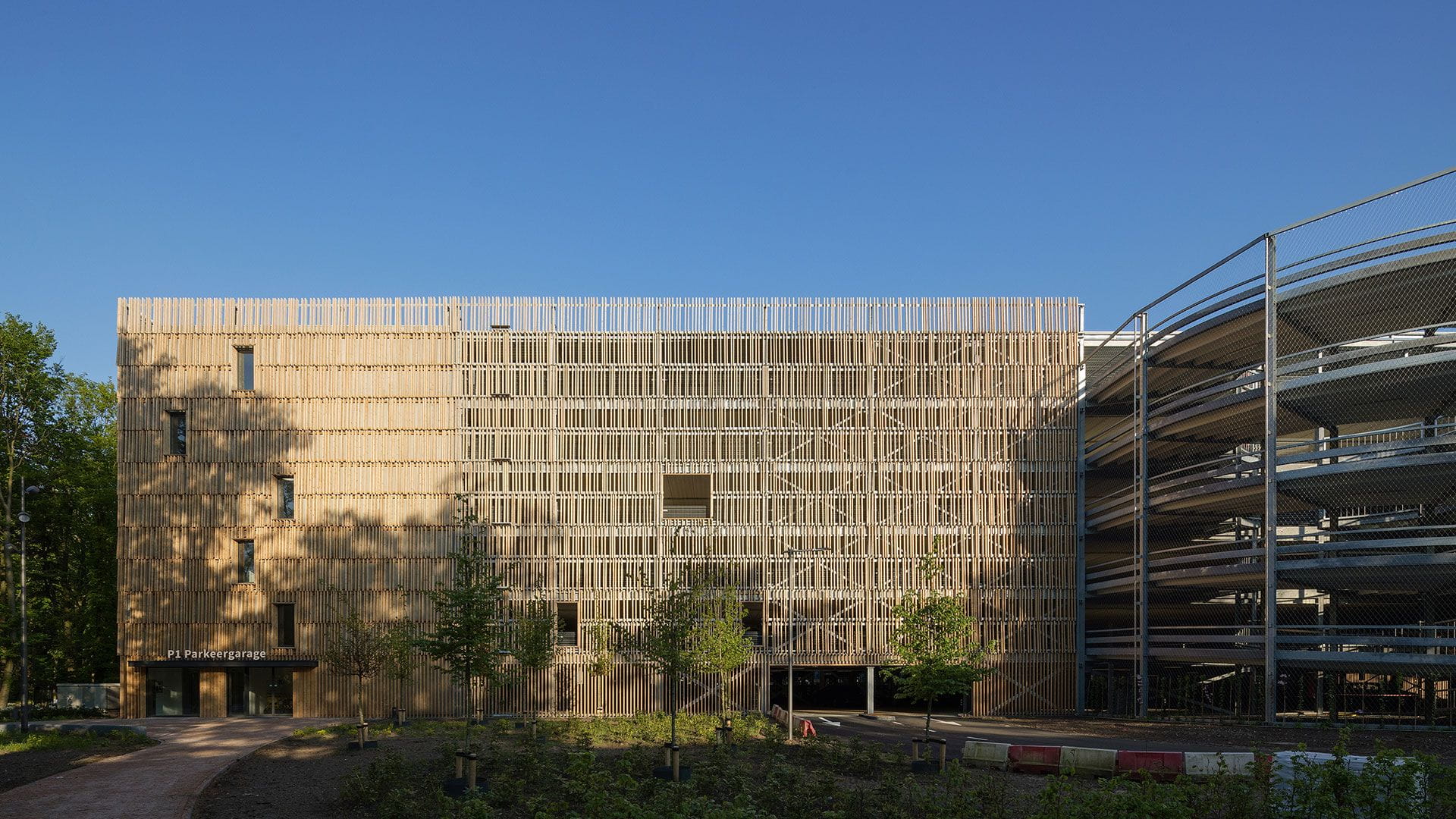A building under the blue sky
