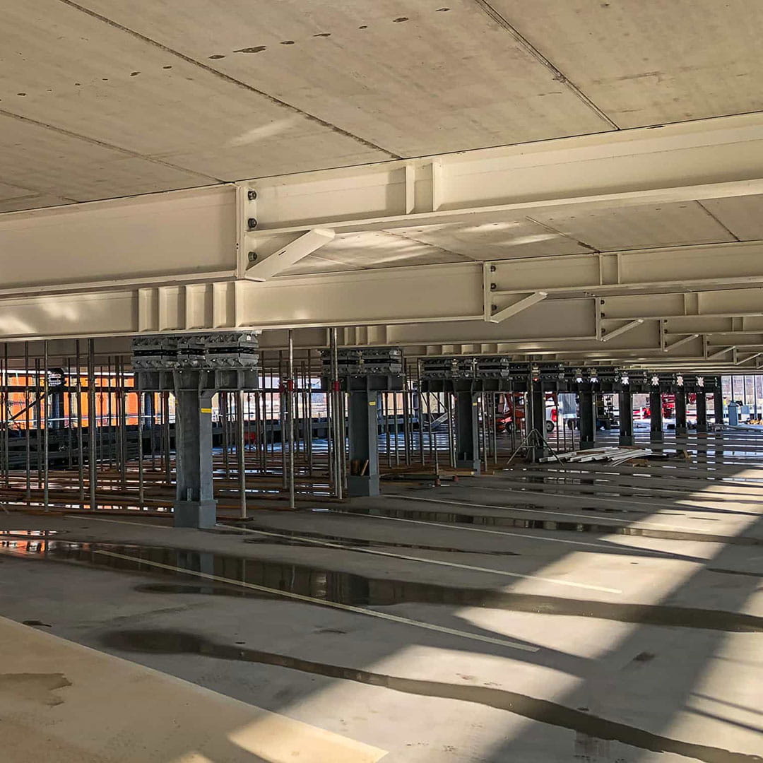 Parking garage under construction