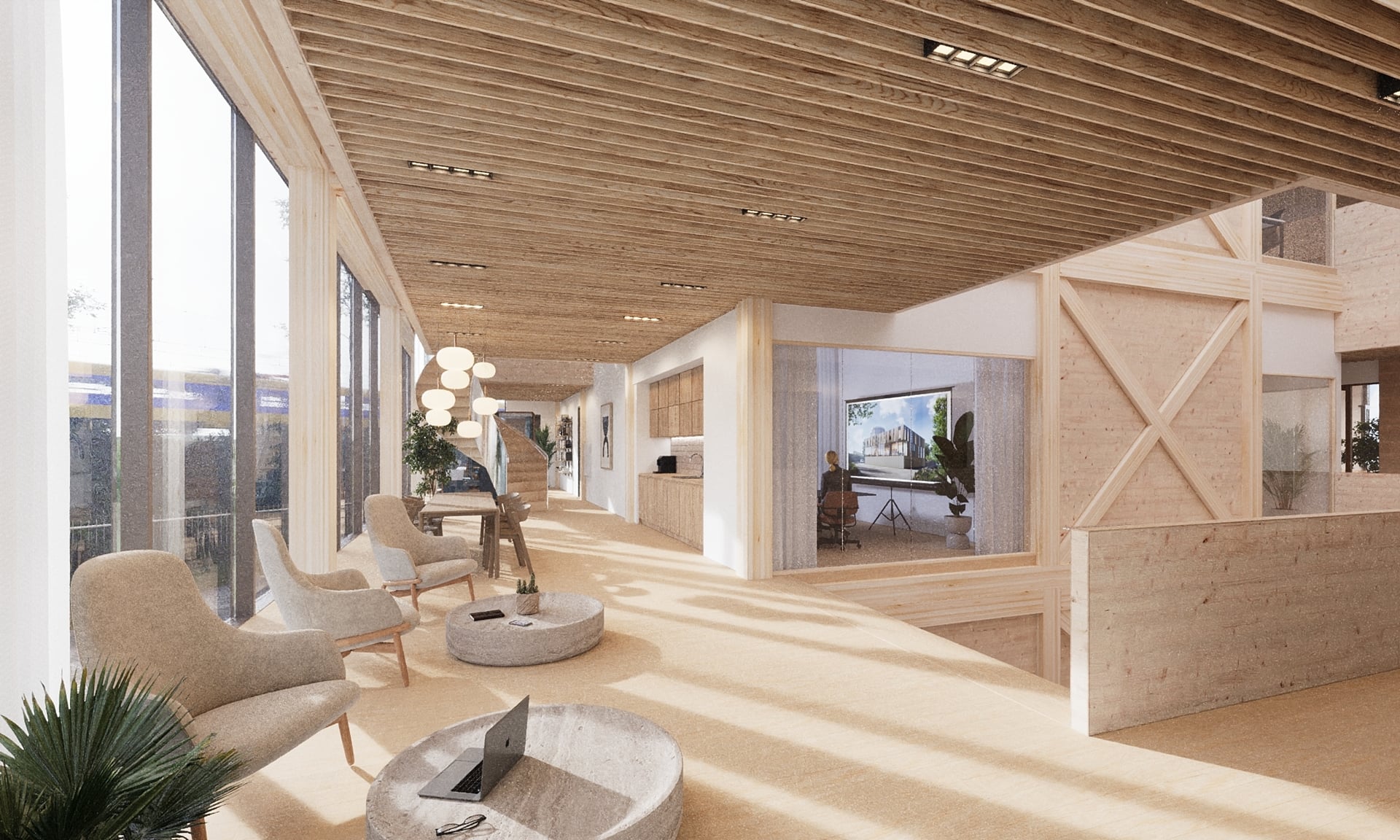 Wooden space Verkeerscentrale Amsterdam