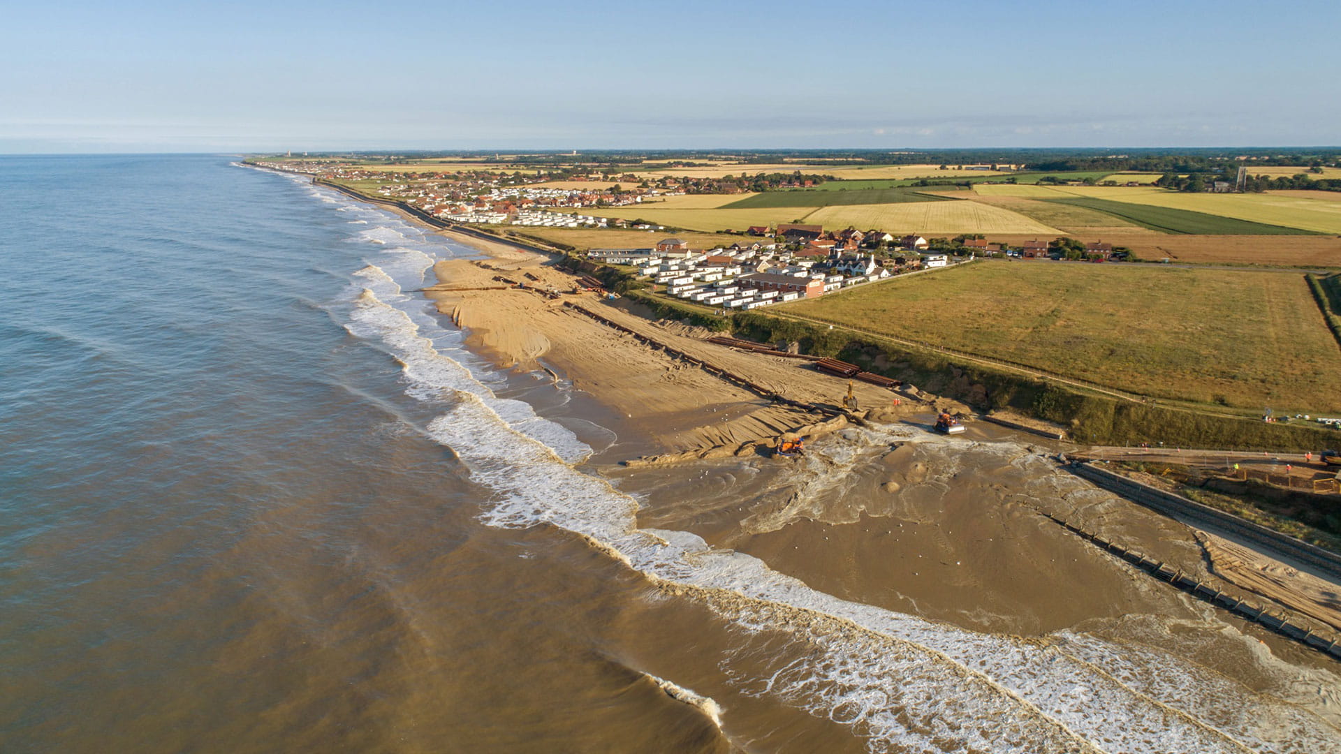 Sea coast in Bacton