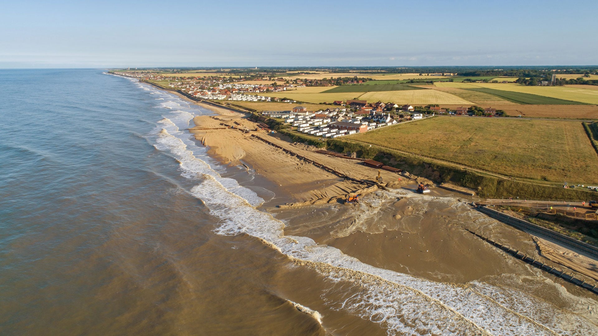 Sea coast in Bacton
