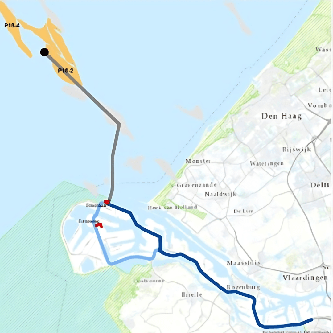 Infographic offshore carbon capture storage in the Rotterdam area "Porthos" project