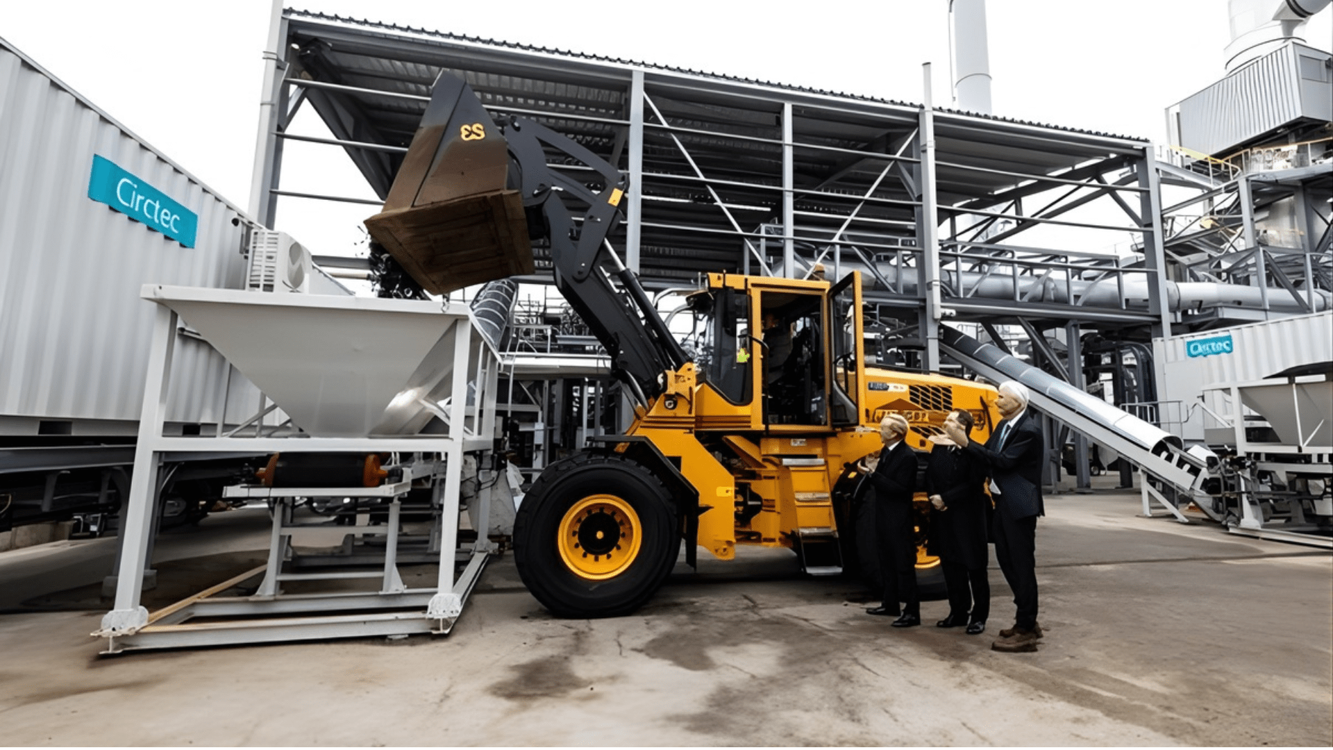 His Majesty King Willem-Alexander of the Netherlands visiting Circtec’s tyre recycling facility during the official opening in Delfzijl.