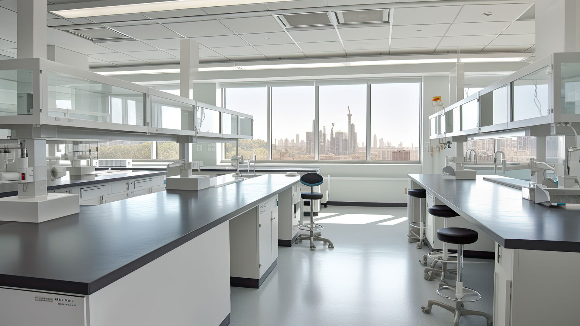 pharmaceutical laboratory, flexible laboratory, programme of requirements, less space