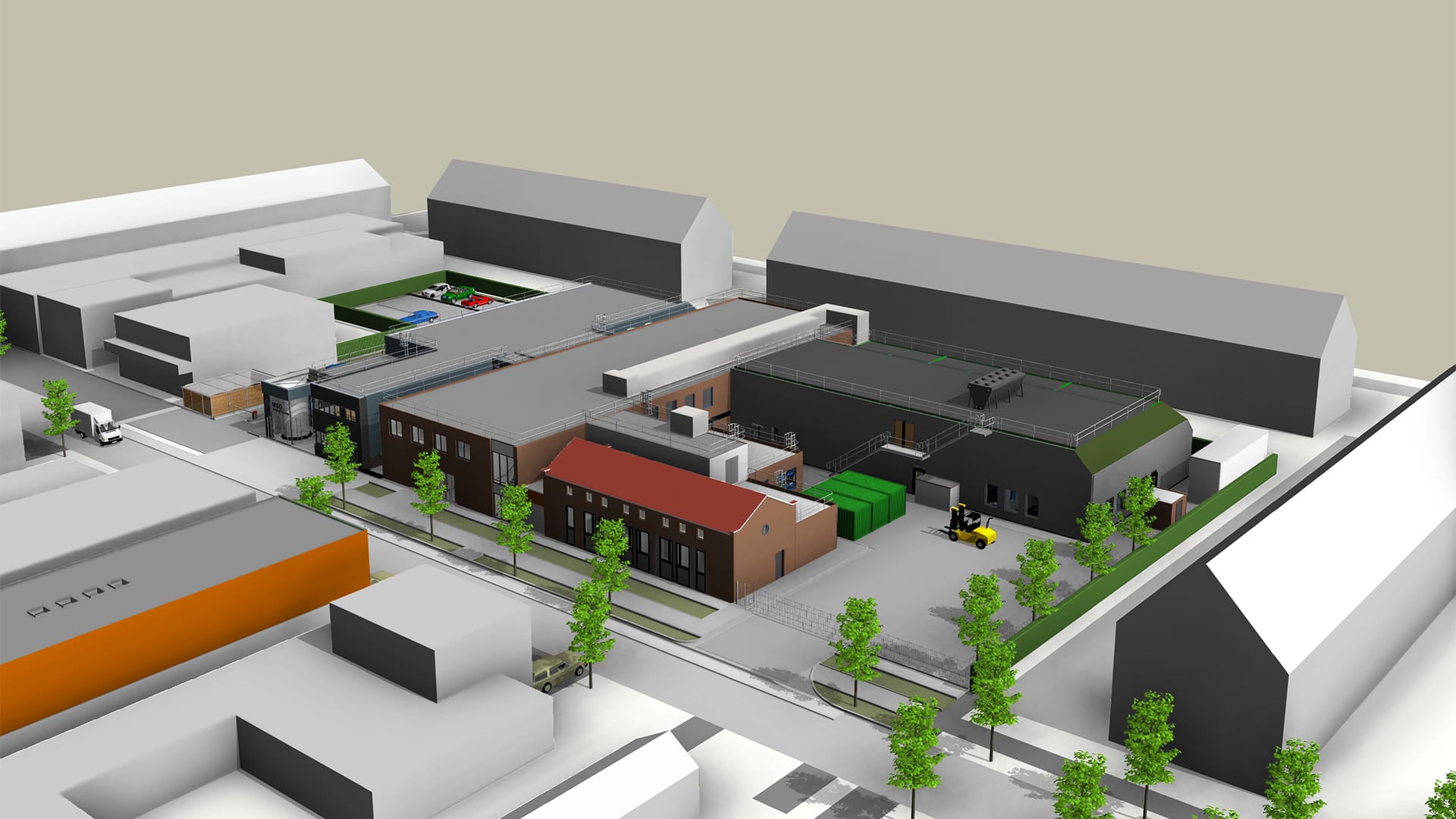 Development of masterplan and integrated design incorporating disciplines including structural engineering, architecture, MEP, infrastructure and fire safety. 