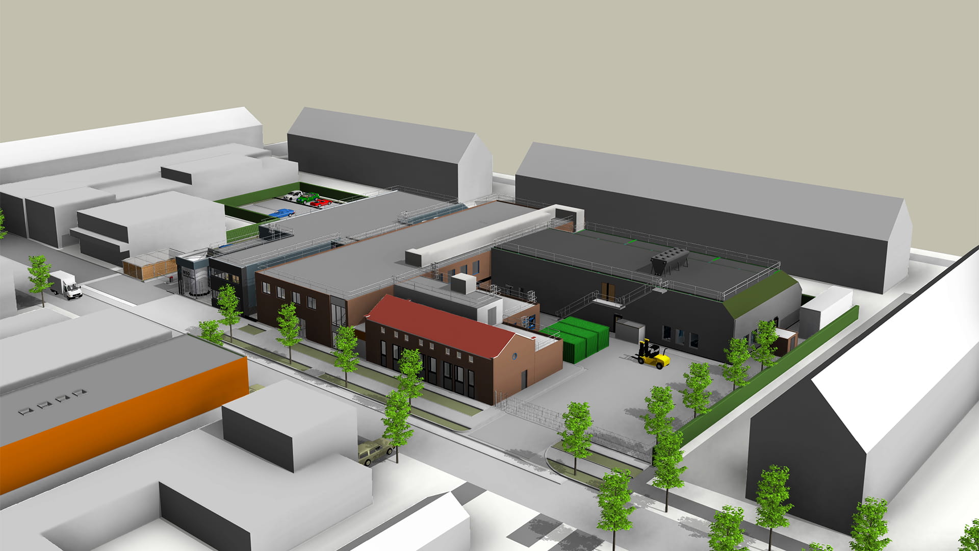 Development of masterplan and integrated design incorporating disciplines including structural engineering, architecture, MEP, infrastructure and fire safety.