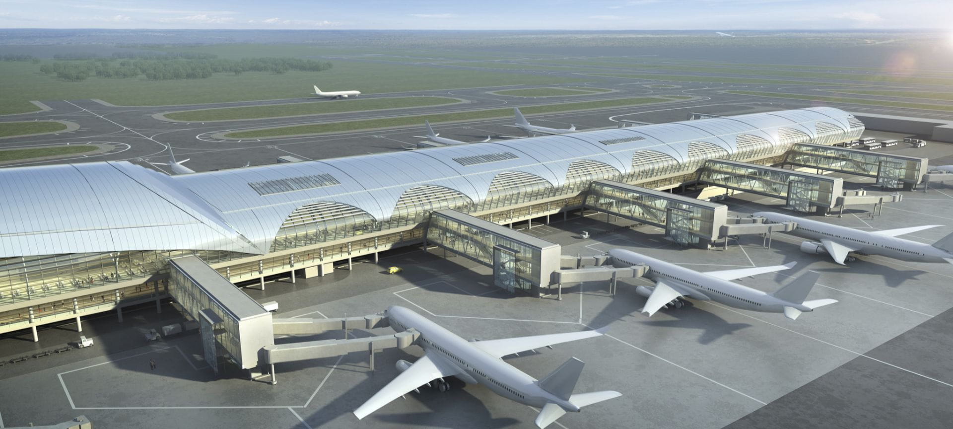 Bangkok International Airport new satellite terminal building