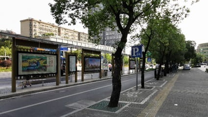 Streets in city Xiangtan, China