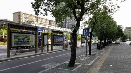 Streets in city Xiangtan, China