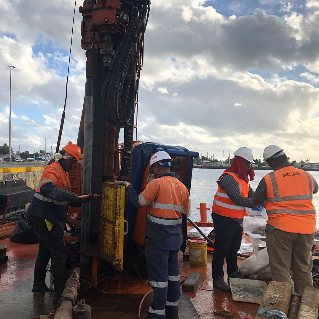 Works in harbour on Tonga