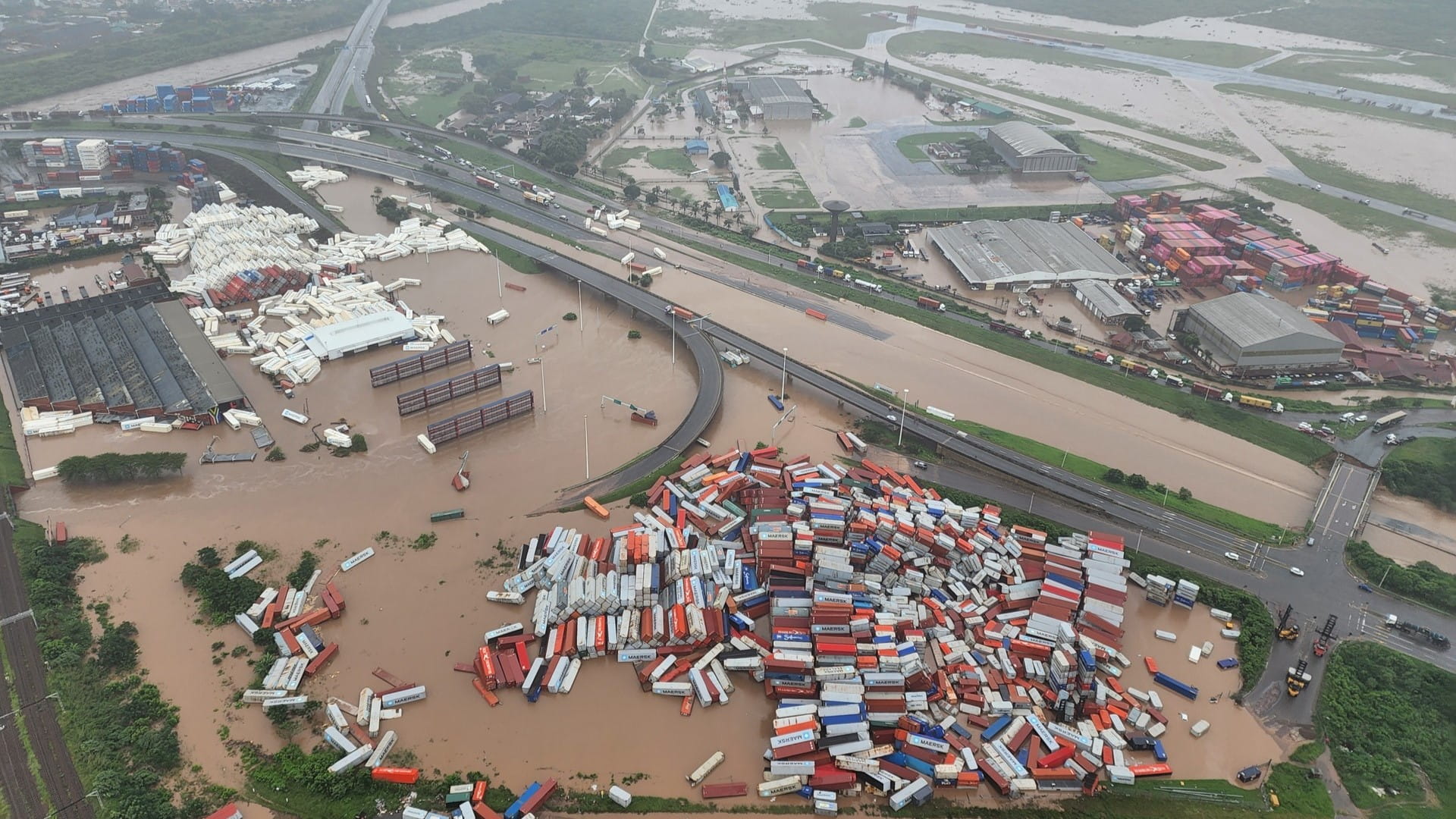 Flood damage at Prospecton, South Africa